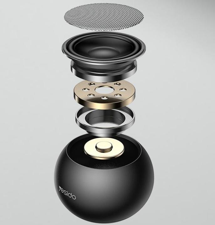 Actual product image Yesido - Mini Wireless Speaker (YSW33) - Aluminum Alloy, 3W, Bluetooth 5.0, 300mAh - Black