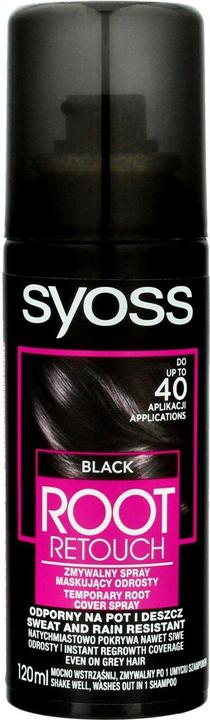 Actual product image Syoss Root Retoucher spray hair dye for black Black 120ml (Black)