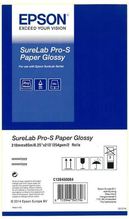 Epson 1x2 SureLab Pro-S Paper Glossy A4 x 65 m 252 g (190 g/m², 6500 cm, 21 cm)