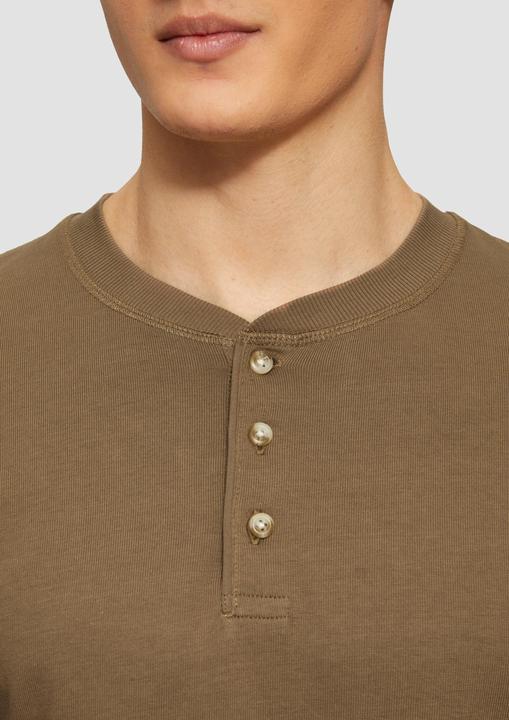 Produktbild S.Oliver T-Shirt Langarmshirt mit Henleyausschnitt und Ärmel-Bündchen (L)