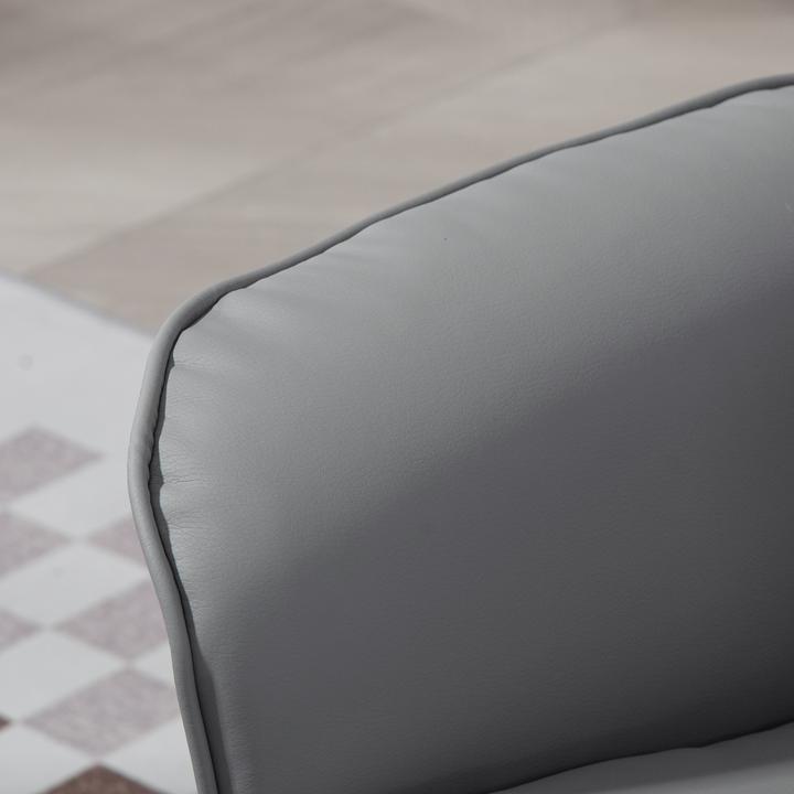 Immagine prodotto Homcom Relaxsessel Metall, Kunstleder Hellgrau