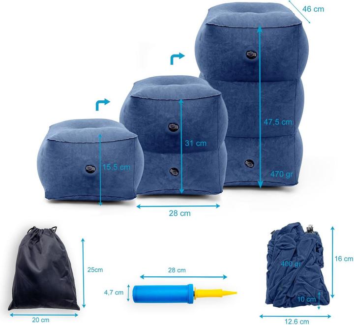 Image du produit Intirilife Repose-pieds (46 x 46.5 x 47.5 cm)