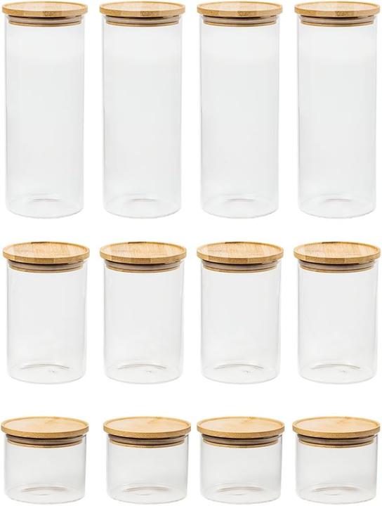 Produktbild Lieblingsglas 12-teiliges Vorratsgläser-Set mit Bambusdeckel