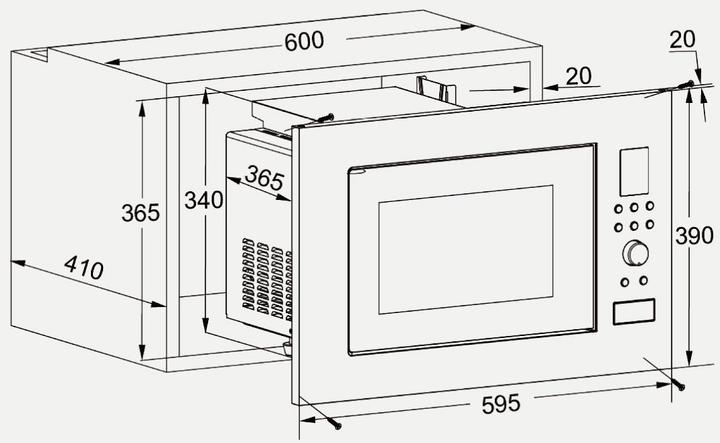 Produktbild Wolkenstein Mikrowelle WMW900-25GB EB (25 l)