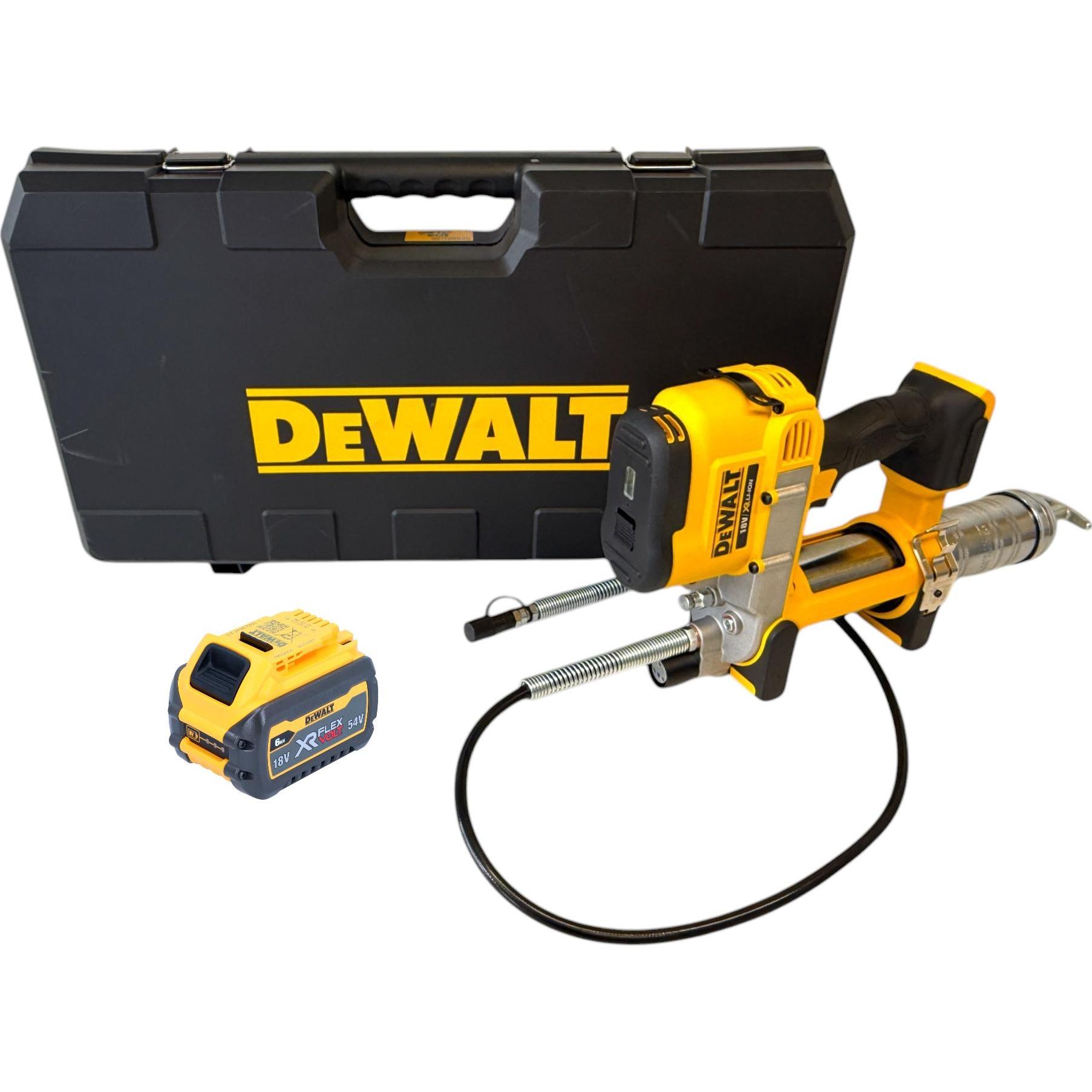 DeWalt, Kartuschenpistole + Fettpresse, DCGG 571 NK Akku Fettpresse 18 V + 1x Powerstack Akku 5,0 Ah - ohne Ladegerät