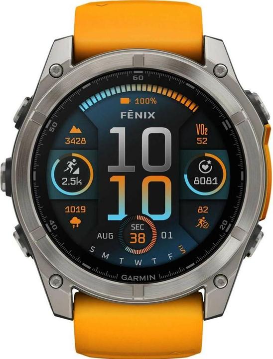Actual product image Garmin Fenix 8 AMOLED Sapphire Titan (51 mm)