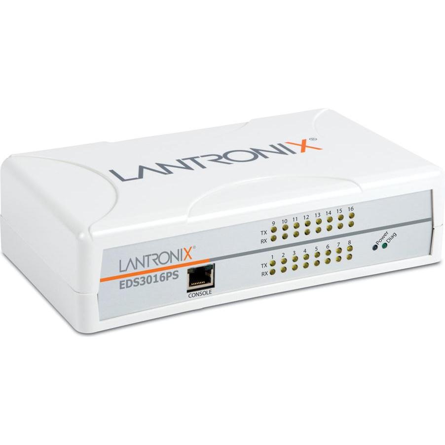 Lantronix Gerteserver EDS3016PS1NS 16 Ports RS-232 GigE (16 Ports), Netzwerk Switch