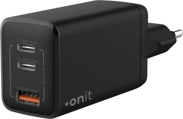 Actual product image Onit USB Wall Charger Trial QC4+ 45 W GaN Black (45 W)
