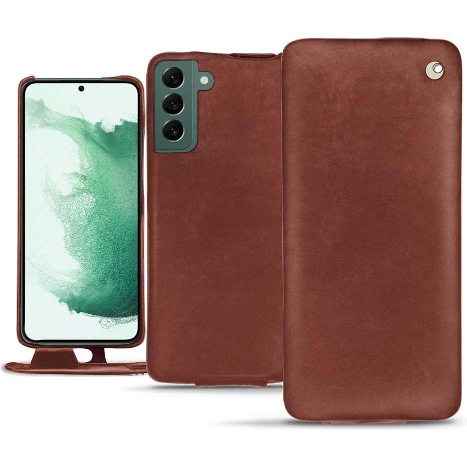 Noreve Lederschutzhülle vertikal (Samsung Galaxy S22+ 5G), Smartphone Hülle, Rot