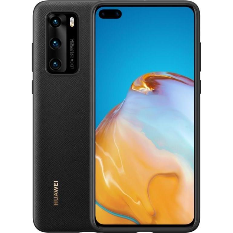Huawei PU Cover (Huawei P40), Smartphone Hülle, Schwarz