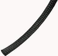 Actual product image RS PRO Expandable Braided PET Black Cable Sleeve (Cable conduit, 10000 cm)