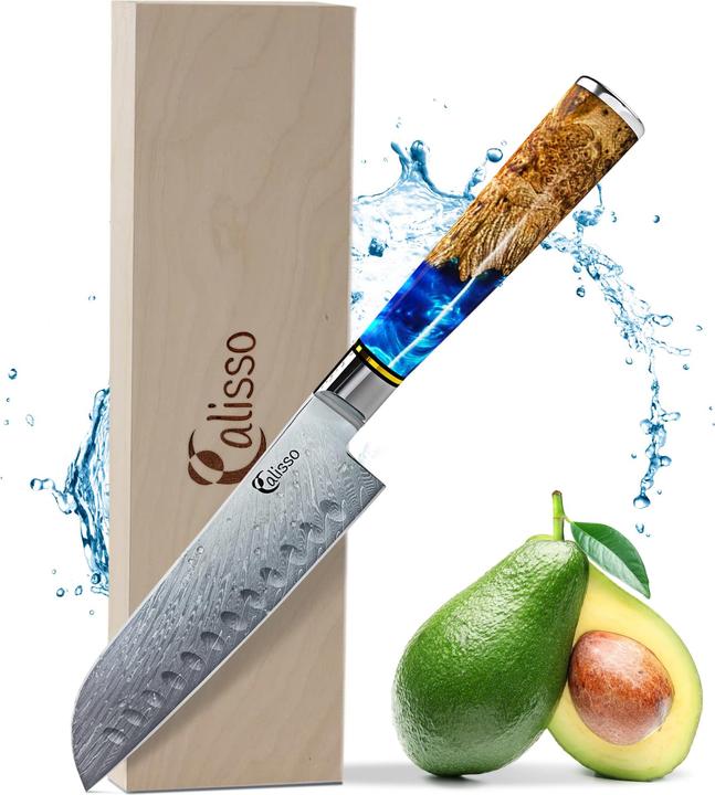 Produktbild Calisso Santoku Damastmesser (17.80 cm)