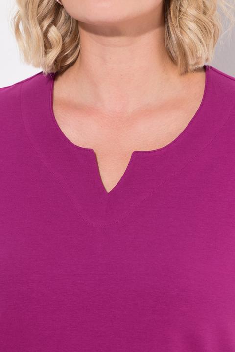 Actual product image Ulla Popken Essential Notch Neck Stretch Tee (46, 48)