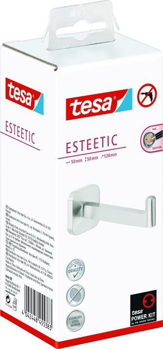 Produktbild tesa ESTEETIC WC Ersatzrollenhalter inkl. Klebelösung ohne Bohren