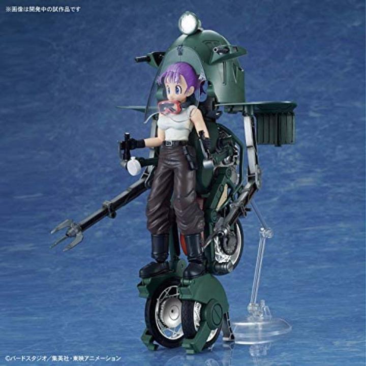 Actual product image Bandai Model Kit Dragon Ball Funkoe Rise Mech Bulma Motorcycle
