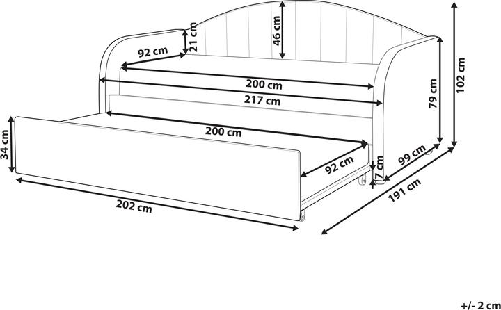 Actual product image Beliani Eyburie (90 x 200 cm)