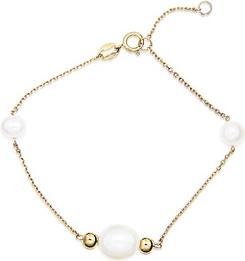 Produktbild JVD - Charming gold plated bracelet with pearls SVLB0747SH8GP18