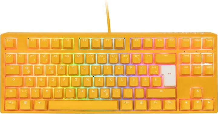 Actual product image Ducky One 3 Yellow TKL gaming keyboard, RGB LED - MX blue (Germany, Cable)