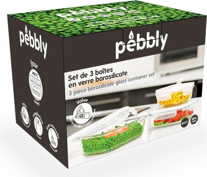 Produktbild Pebbly 3er Set Vorratsdose (1 l)