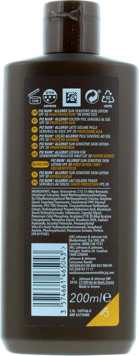 Produktbild Piz Buin Allergy (Sonnenlotion, SPF 30, 200 ml, 150 g)