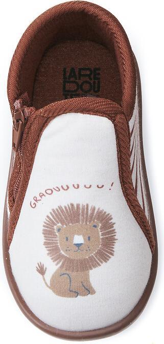 Actual product image La Redoute Collections Slippers with zipper and lion motif (19)