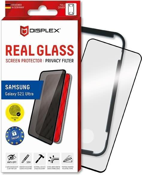 Produktbild Displex Real Glass, Privacy Full Cover Panzerglas (1 Stück, Samsung Galaxy S21 Ultra)