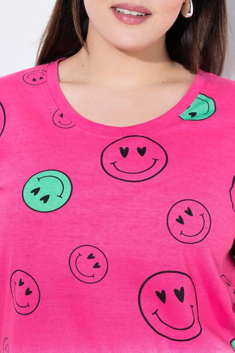 Produktbild Angel of Style T-Shirt, Smiley-Muster, Farbverlauf (50)