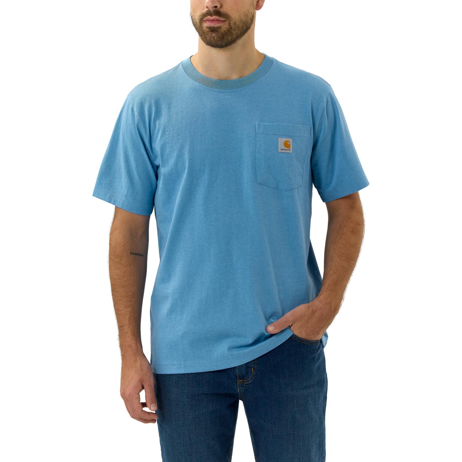 Carhartt, Herren, Shirt, K87 Pocket Shirt, Blau, (XXL)