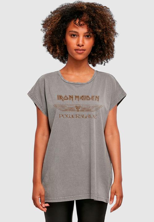 Produktbild Merchcode Ladies Powerslave - Winged Acid Washed T-Shirt - 190093 (S)