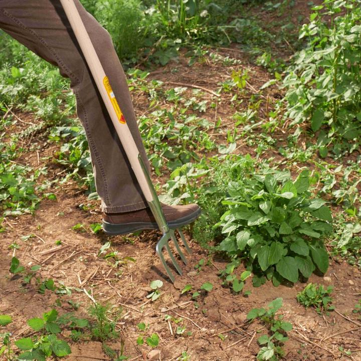 Produktbild Freund Victoria Spatengabel, mit 4 Zinken, aus Metall geschmiedet in silber, Arbeitsbreite: 17 cm, L 85 cm, mit S...