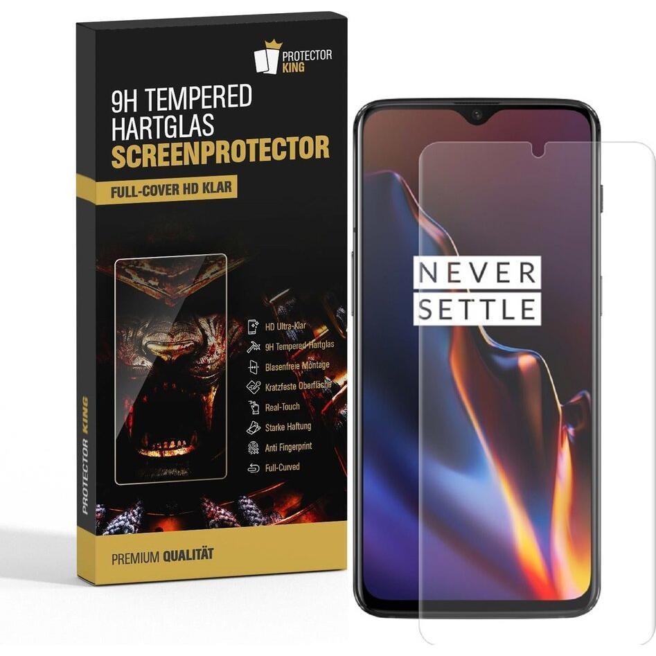Protectorking 1x echtes Tempered 9H Panzerhartglas 3D KLAR (1 Stück, OnePlus 7), Smartphone Schutzfolie