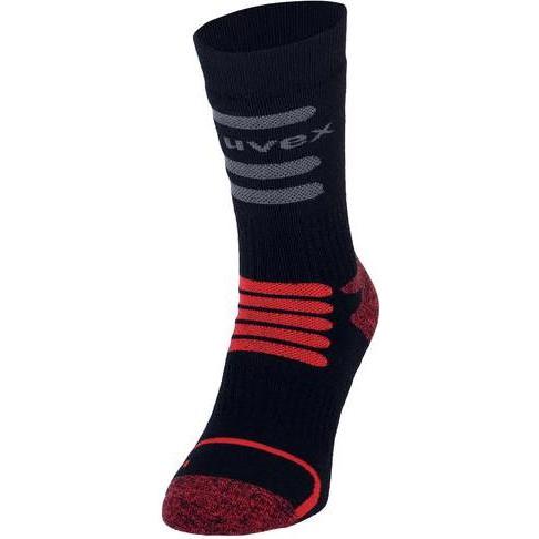 Thumbnail - Uvex Safety, Herren, Socken, Thermosocken, Rot, Schwarz, (Einzelpack, 43 - 46)