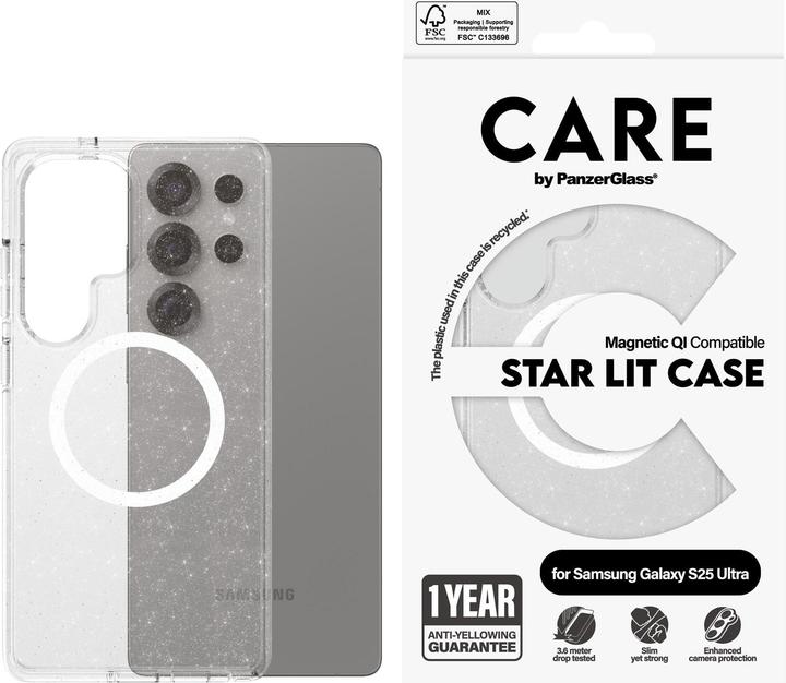 Produktbild PanzerGlass CARE by ® Flagship Case Urban Combat Star Lit m. Weiss Qi Compatible Samsung Galaxy S 2025 (Samsung Galaxy S25 Ultra)