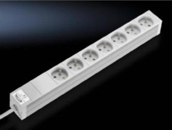 Image du produit Rittal Bâtis de prises dans un canal en aluminium, 230 VAC (7 x, PECO 7/5, 2 m)