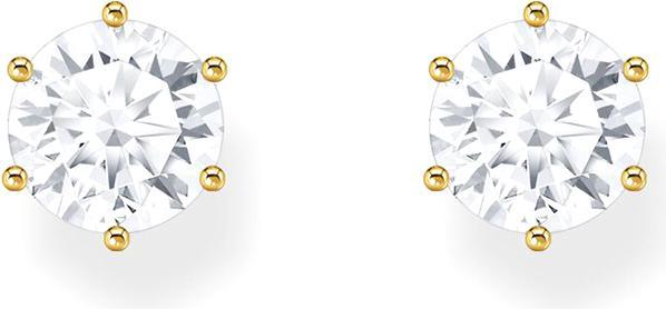 Immagine prodotto Thomas Sabo Orecchini con pietra bianca taglio brillante (Argento 925, Doratura in oro giallo 750)