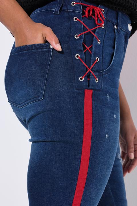 Immagine prodotto Angel of Style Jeans modello Paula dal taglio dritto con laccetto laterale e cinque tasche (50)