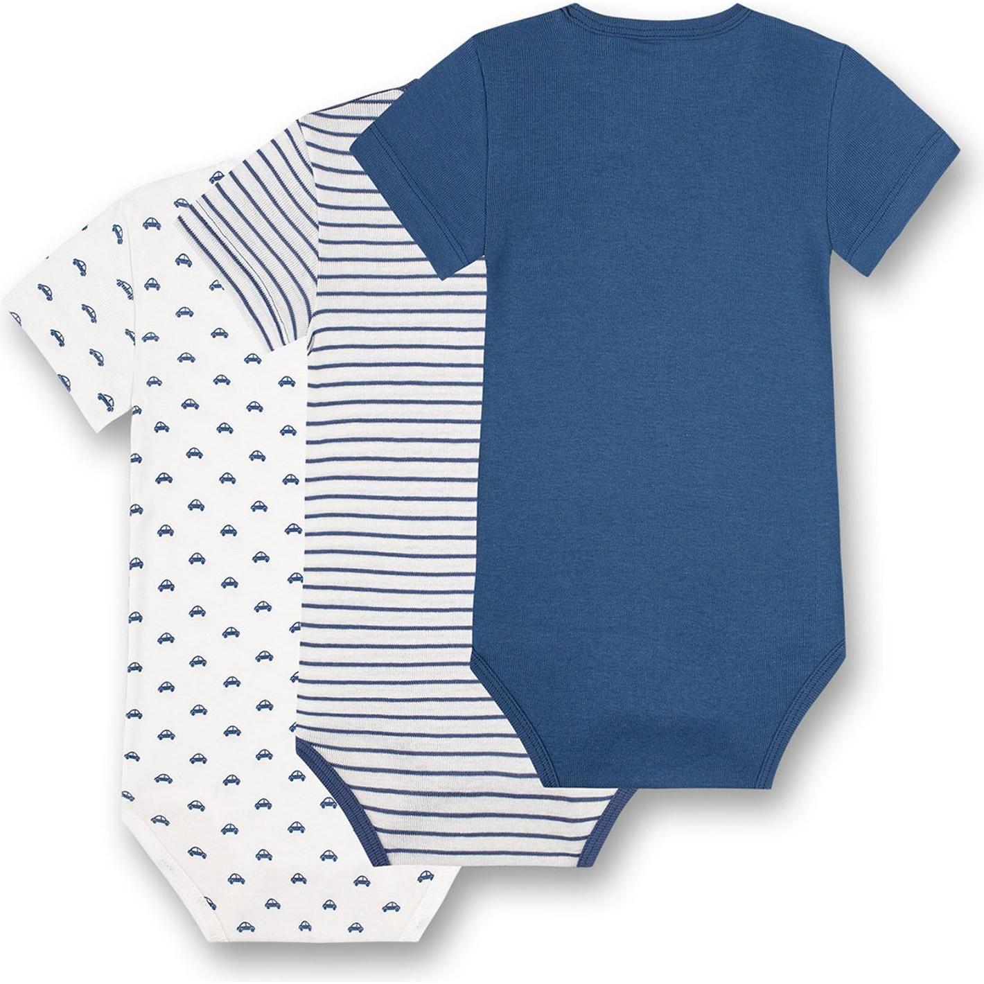 Thumbnail - Sanetta, Jungen, Body, Strampler Casual, Blau, Weiss, (68)