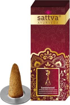 Sattva Ayurveda Sattva Incense Sticks Cones Incense Sandalwood Incense 20G