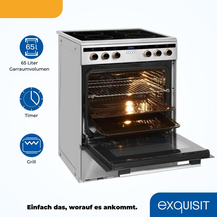 Produktbild Exquisit EHI 60-3 edelstahl