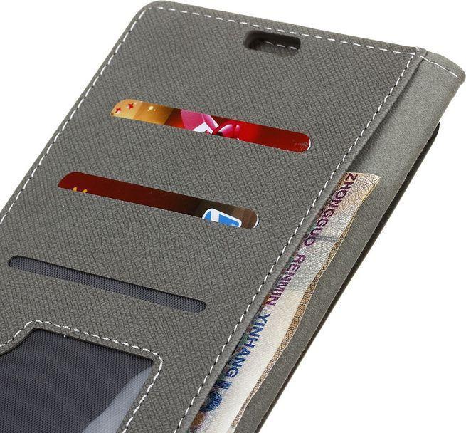 Immagine prodotto MU Classic Copertina in pelle con motivo a croce (Huawei Y6 (2017), Huawei Y5 (2017))