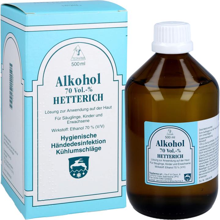 Produktbild Teofarma ALKOHOL 70 VOL % HETTERICH, 500 ml LOE (500 ml)
