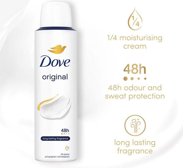 Produktbild Dove Original Antitranspirant Aerosol 200ml (Spray, 200 ml)
