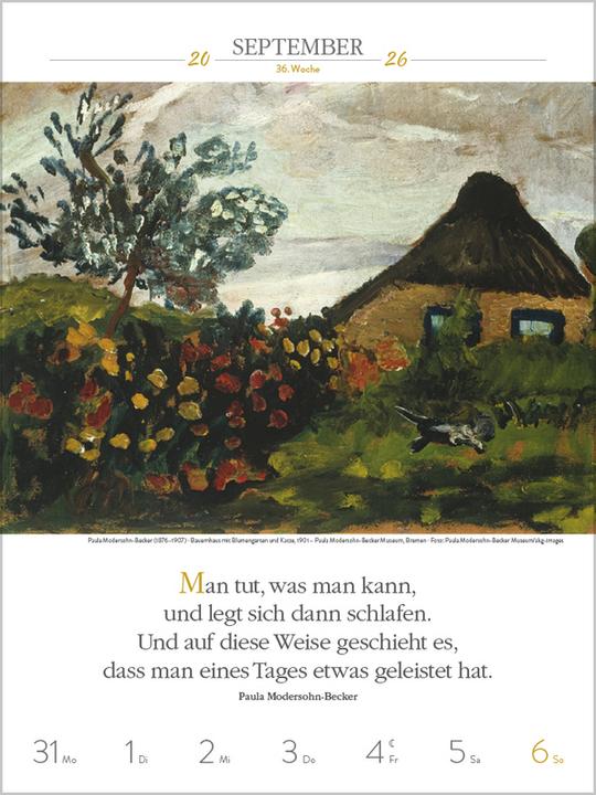 Produktbild Literaturkalender Kunst 2026 (32 x 24 cm)