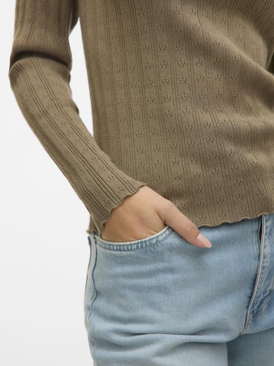 Produktbild Vero Moda Willow Pointelle Langarm Pullover mit U-Ausschnitt (XS)