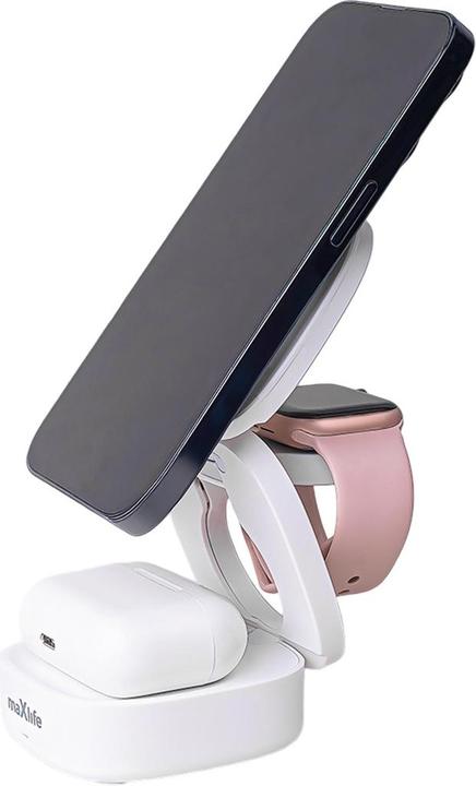 Immagine prodotto Maxlife MXWC-06 caricatore magnetico wireless 15W bianco 3in1 (15 W)