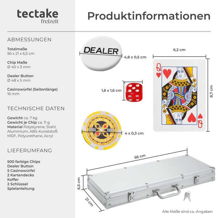 Actual product image tectake poker set