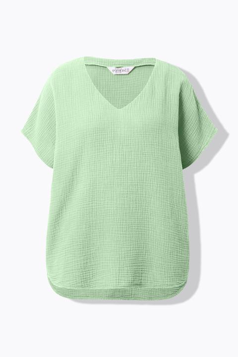 Actual product image Studio Untold Oversized Cap Sleeve Muslin Blouse (50)