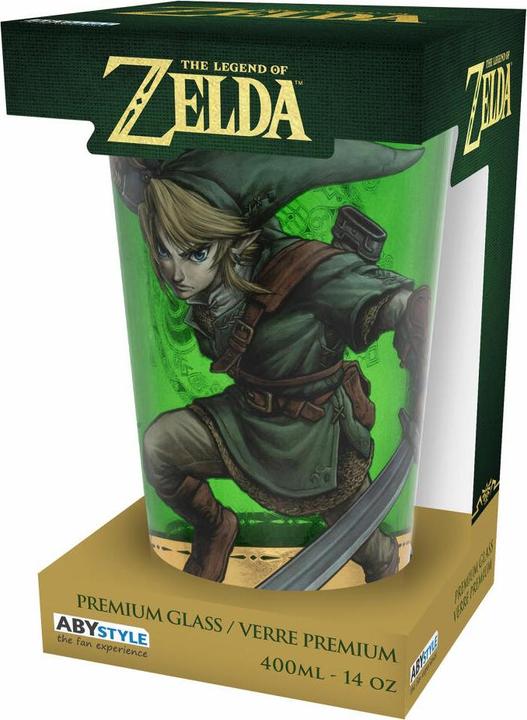 Actual product image ABYstyle The Legend of Zelda Premium Large Glass 400ml: Link (DSi XL)