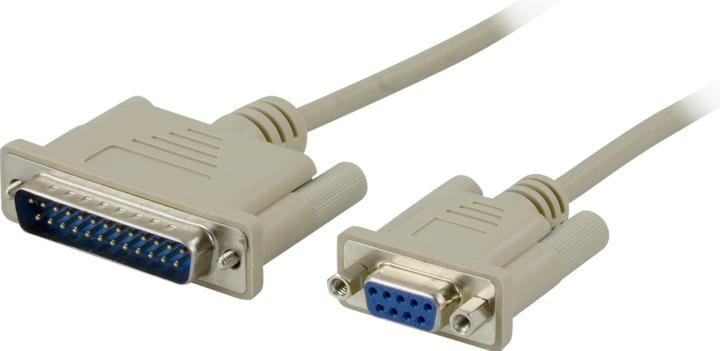 Image du produit Deltaco câble de modem - DB-25 til DB-9 (3 m)