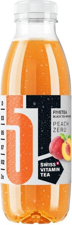 Actual product image FiveTea Vitamin PEACH Zero PET Box (12 x 50 cl)
